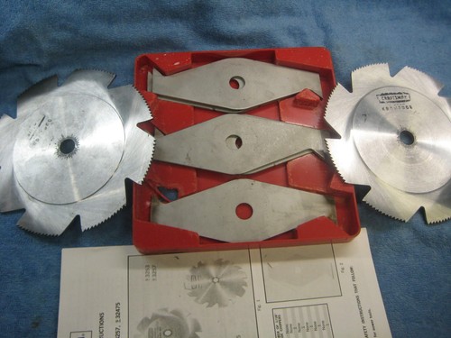 Craftsman 9-3257 Thin Rim Satin Cut Dado Blade Set 7" 5 Chippers Kromedge Saw