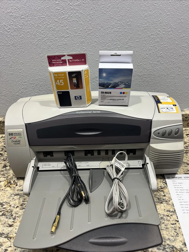 ⭐️HP DeskJet 1220C Standard Inkjet Printer P.C. 6841 Reservoir Pad SERVICED ⭐️ - Image 2 of 4