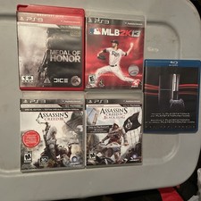 PS3 Game Lot Of 4 Medal Of Honor, MBL 2K13, Assassin’s Creed III & Black Flag