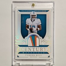 2025 Panini National Treasures Tyreek Hill Century Materials Holo Silver 12/25