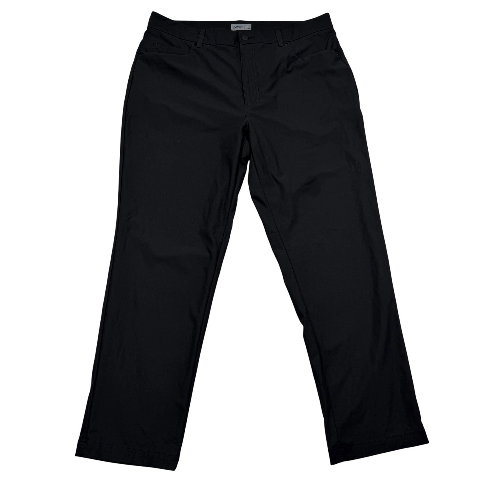 VRST Mens Black Performance Stretch Travel Pants W36 L30 Golf Casual