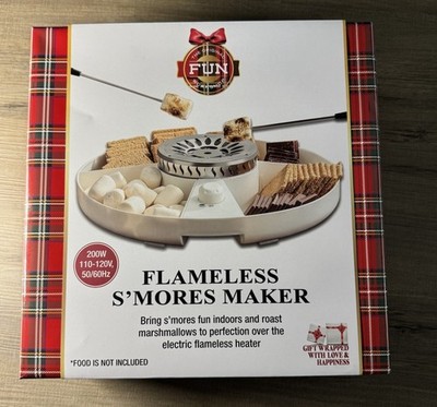Nostalgia Flameless S'mores Maker Indoor Electric Tabletop With 4 Roasting Forks