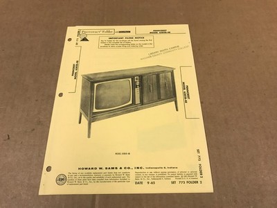 Vintage Photofact Folder - 773-2 - Penncrest TV Model #6385B-48