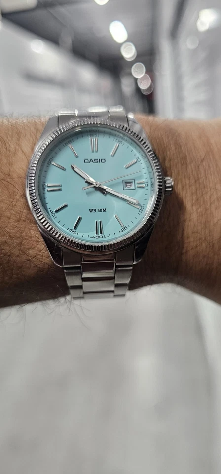 Casio Blue Dial 38mm Watch Stainless Steel Quartz Movement - Image 2 of 4