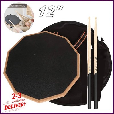 Practice Pad 12'' Übungspad Gummi Schlagzeug Drumpad Drums Percussion mit Tasche