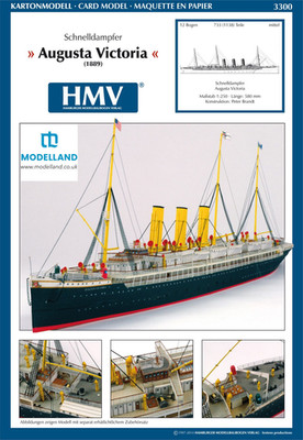 Liner Augusta Victoria Card Paper Cut Out Model Kit HMV 3300 Scale 1:250