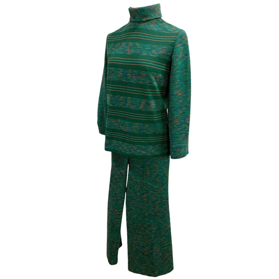 Conjunto Camisa Pantalones Grande Zio Diseñado por Youngja Mujer Vintage Años 70 Foto 3 de 4