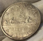 1963 Canada Silver Dollar; Toned [Estimated VF]