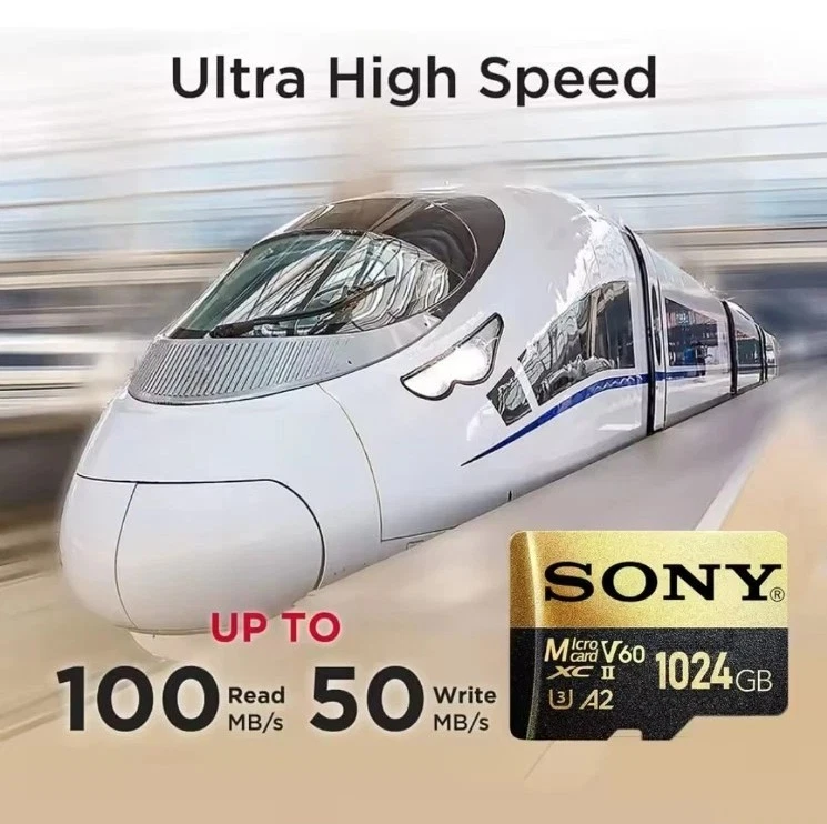 SONY Extreme Micro TF SD Card SD Memory Card1TB V60 Class 10 4K Full Memory - Image 4 of 4