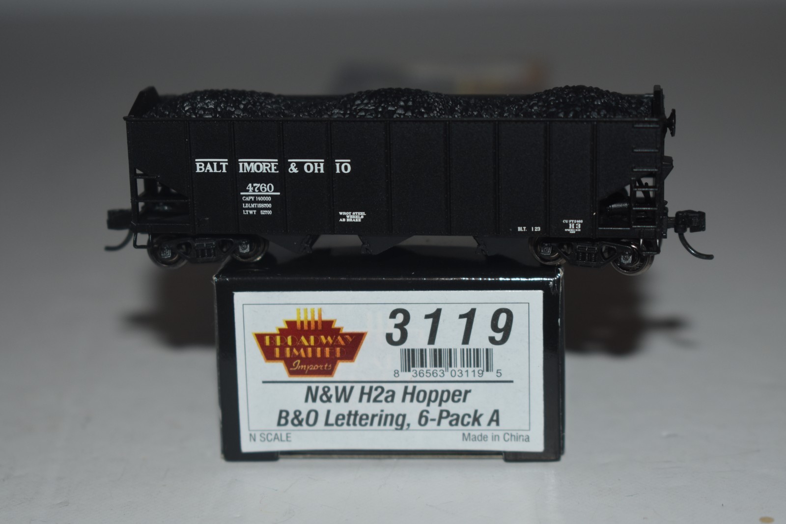 N Scale BLI 3119 Baltimore & Ohio 3-Bay Hopper C52221