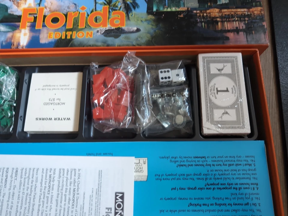 Monopoly Board Game Florida Edition Family Strategy 1998 Complete - Image 2 of 4