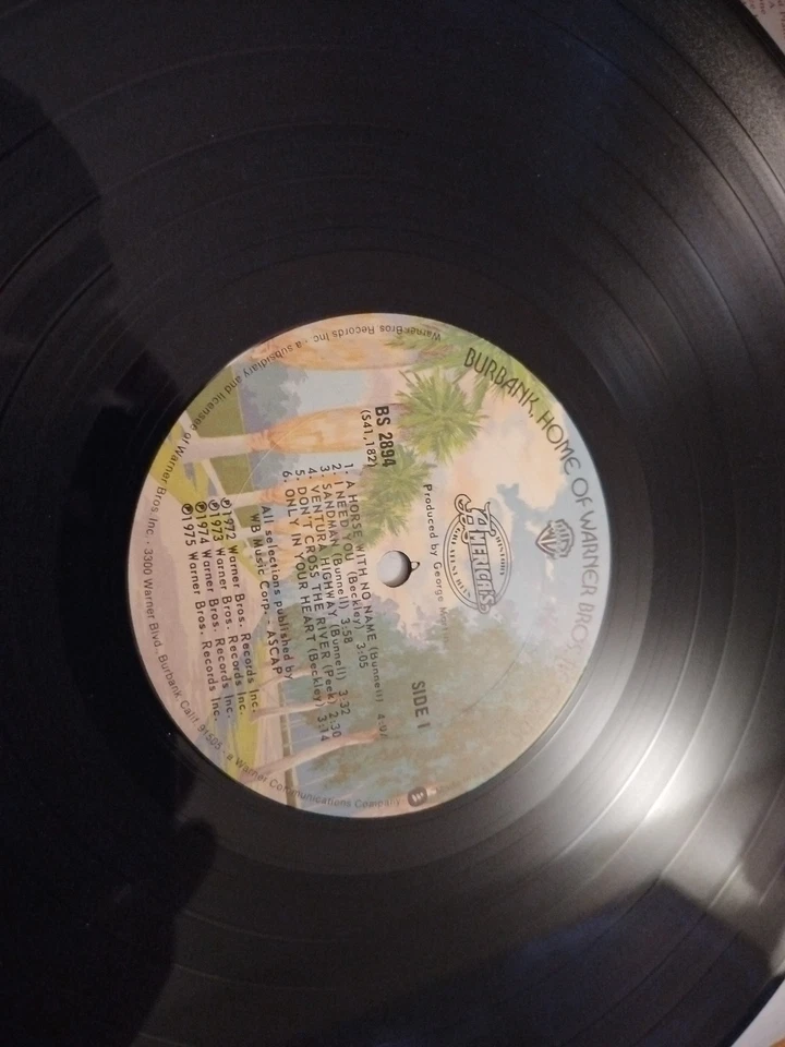 America - History America's Greatest Hits 1975 Warner Bros BS 2894 Rock Vinyl LP - Image 3 of 4