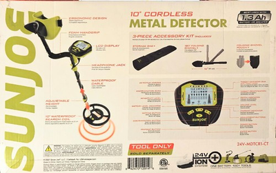 #ad #ad Sun Joe 24V MDTCR1 CTMetal Detector 10” Cordless Folding Shovel Pouch amp; Bag $100.00