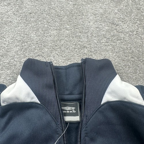 Umbro Full Zip Soccer Jacket Youth Size Small Navy Blue White - Picture 4 of 10