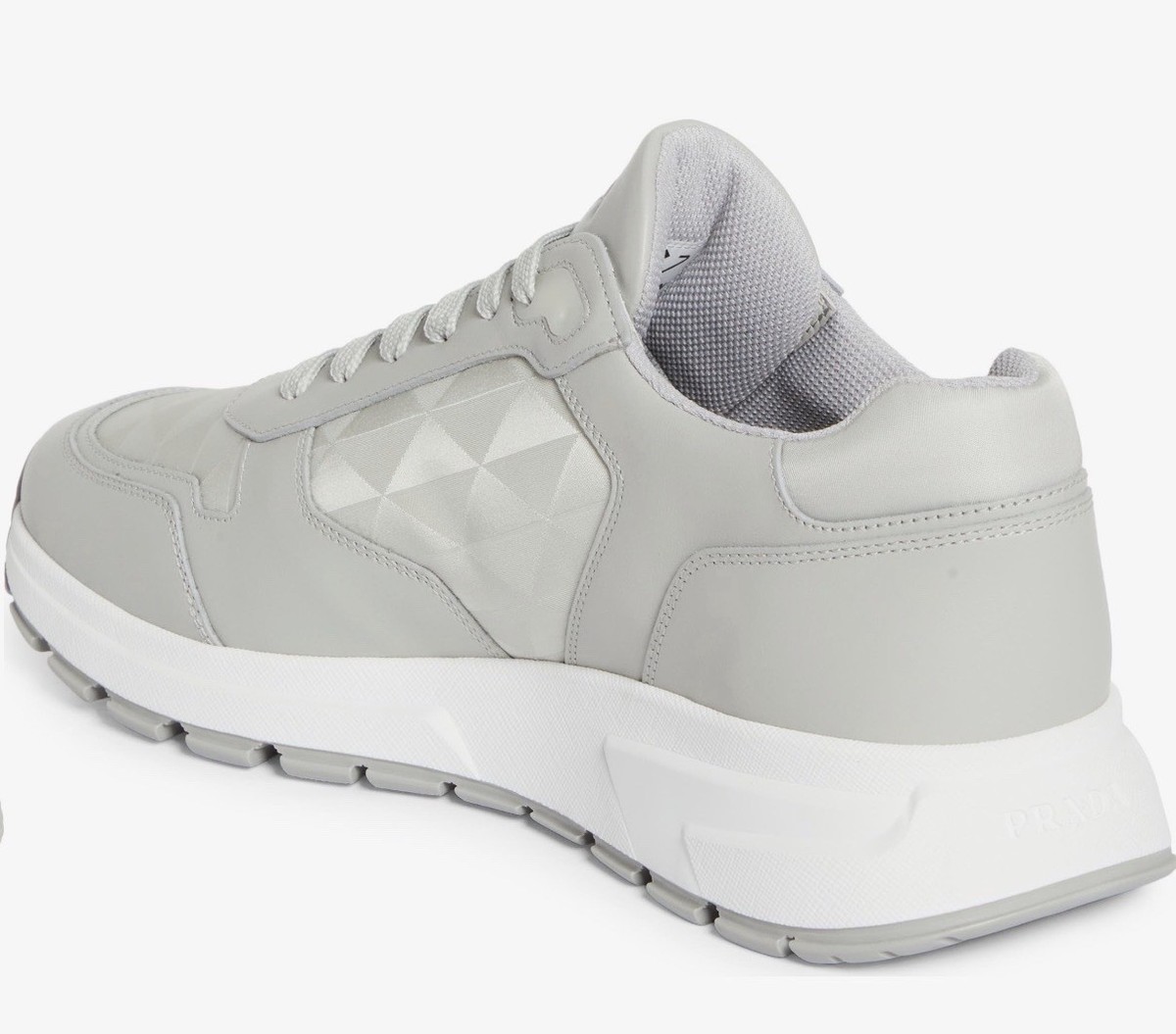 Prada Prax Calzature Uomo Sneaker Shoes New NIB Granito Silver