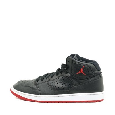 Nike Damen Air Jordan Jumpman Access Bred Sneaker Schwarz Leder High-Top EU 42.5