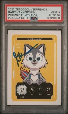 Veefriends Signed Whimsical Wolf TCG C&C AUTO PSA 9 Auto 10 Gary Vee Series 2