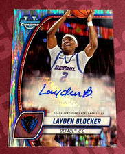 ‼️2024-25 Bowman University Chrome Layden Blocker Autograph #95 Blue Shimmer