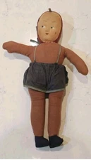 16'' Antique Folk Raf Doll Art Painted Face - Up For Adoption Needs A New Home!!