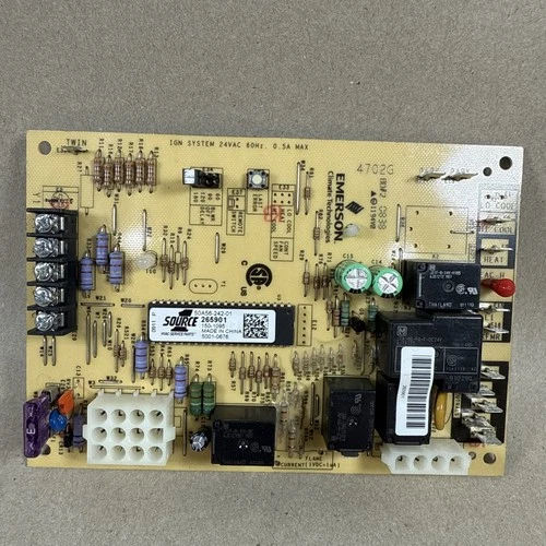 🔥 Source1 York Luxaire 265901 Furnace Control Board Emerson 50A56-242-01 (N56)