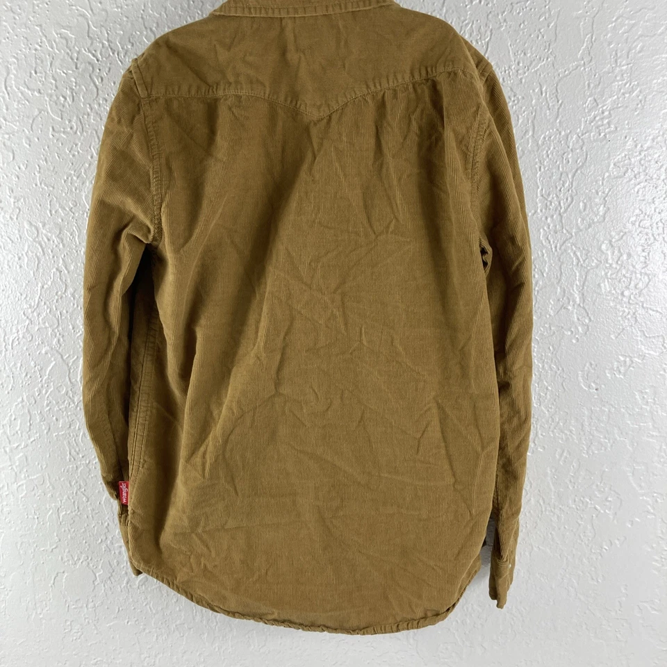Camisa de Pana Wrangler Niños Talla L 10/12 Botón Frontal Vaquero Bronce Manga Larga Foto 2 de 4