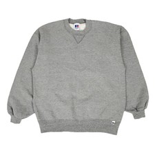 Vintage Russell Athletic Sweatshirt Mens Large L Gray Pullover Crewneck USA Made
