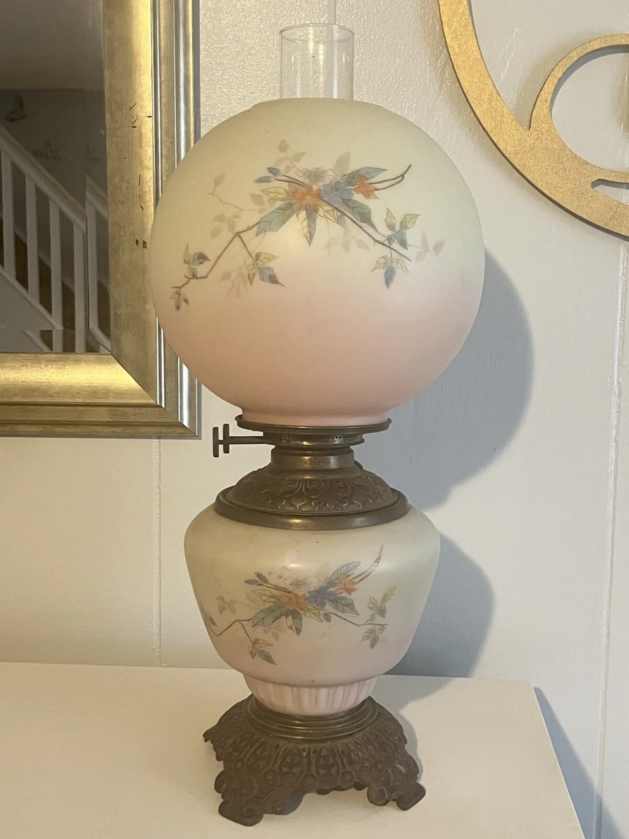 Antique Kerosene Victorian Gone with the Wind Parlor Lamp circa 1890