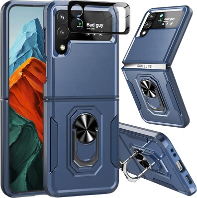 Samsung Galaxy Z Flip 4 Hülle,[4 in 1] Z Flip 4 Case mit[9H HD Kameralinse