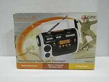 GPX Sport X 7-Channel Weather Band Radio With Hand Crank, Siren  Flashlight
