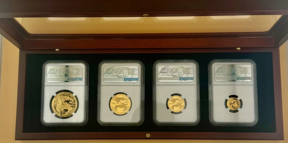 Moneda de 4 piezas 2008-W GE NGC PF70 ULTRA CAMAFEO FIRMADA POR ED MOY Foto 4 de 4