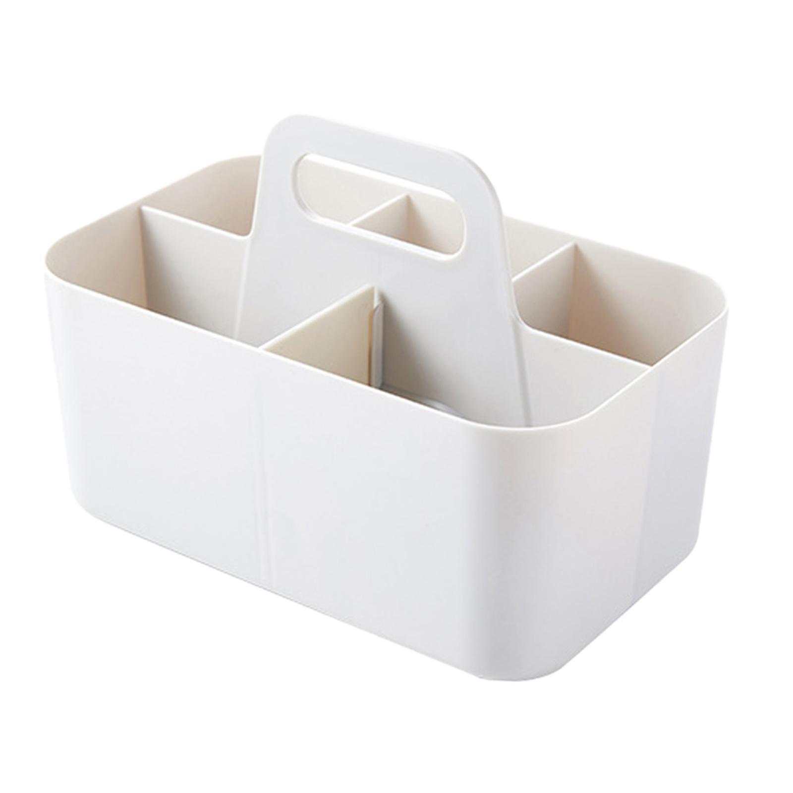 Makeup Organizer Tote Divided Basket Bin with Handle for Shelf Corner