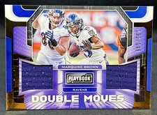 2020 Panini Playbook Marquise Brown Double Moves Dual Patch #102/149 Ravens 
