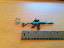 M4 Carbine w/ scope and modified buttstock - Metal Keychain Gun Key Chains (KC3)