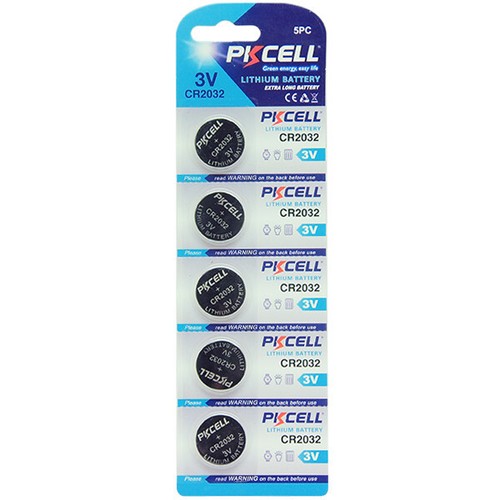5 X CR 2032 PKCELL Coin Button 3V LITHIUM Battery Retail 5- Pack Expiry - 2029 - Picture 2 of 4