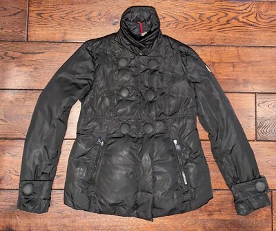 MONCLER Women's Down Quilted Puffer Jacket  Black Size 1 - US Small