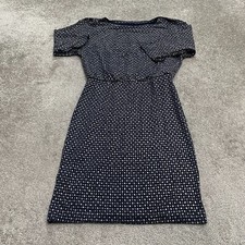 En Focus Studio Shiny Glitter Midi Sheath Dress Womens 10 Blue Half Sleeve Shiny