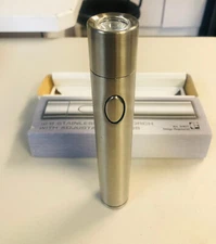 Brand NEW 18/8 Stainless Steel Torch Flashlight w/ Adjustable Focus