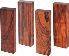 IECAP LLC 4 Pieces Natural Ironwood Knife Scales-DIY Craft-4.72 x 1.57 x 0.39 In