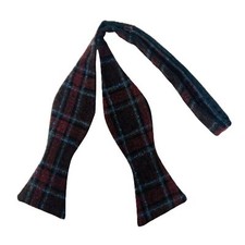 Rust Brown Red Check Self-Tie Bow tie, Tweed, Tartan, Plaid