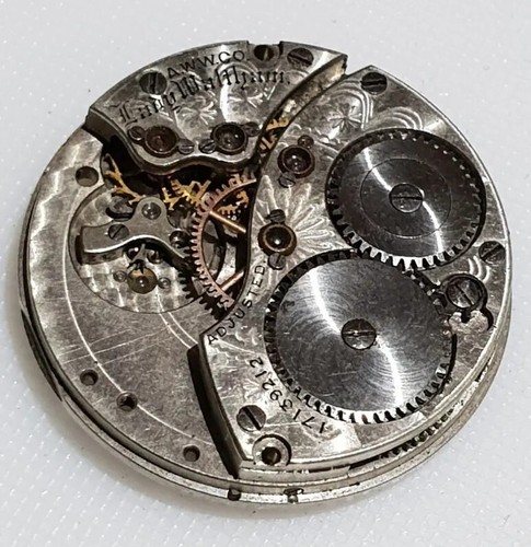 Antique 1908 Lady Waltham Model 1900 Pocket Watch Part Movement 0s 16j