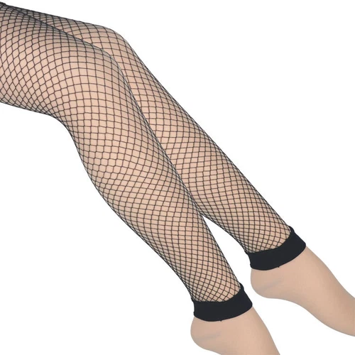 High Waist Footless Fishnet Pantyhose Sheer Spandex Hollow Stockings Tights - Picture 12 of 15