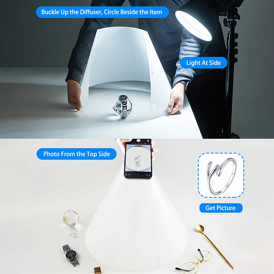 Desktop Soft Light Diffuser Board for Studio Jewelry Photography Reflective - Image 2 of 4