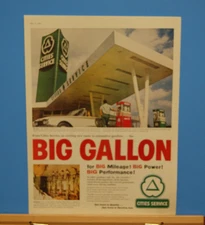 1961 Print Sales AD Advertisement Car Automobile Cities Service Gas Station
