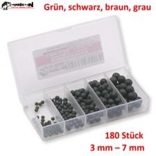 XXL 180 Stk. Gummiperlen Sortiment Soft Rubber Beads Knotenschutz, Karpfenangeln