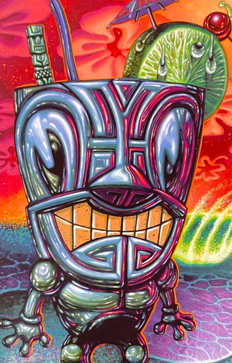 TIKI ART Postcard BRAD PARKER 