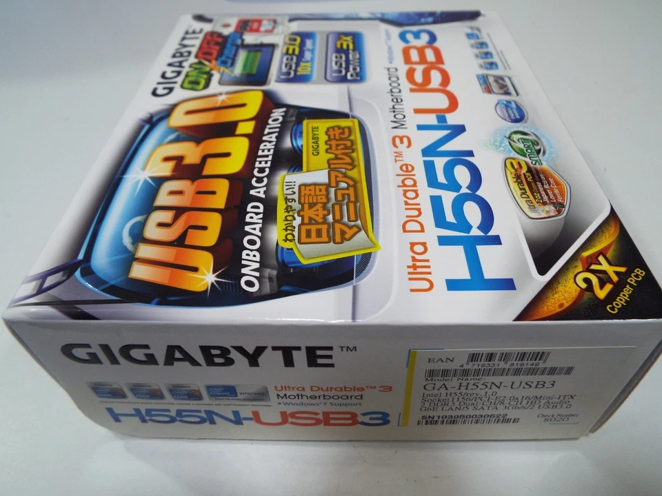 Gigabyte GA-H55N-USB3 Mini-ITX H55 LGA 1156 Motherboard Intel 1st Gen DDR3 NEW - Image 4 of 4
