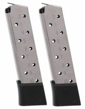 2 - Kimber 1911 45 ACP 10 Round Single Stack Factory OEM Stainless 10rd Magazine