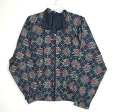 Vtg 80s Nylon Full Zip Jacket Reversible Windbreaker Westbound Petite Size PL