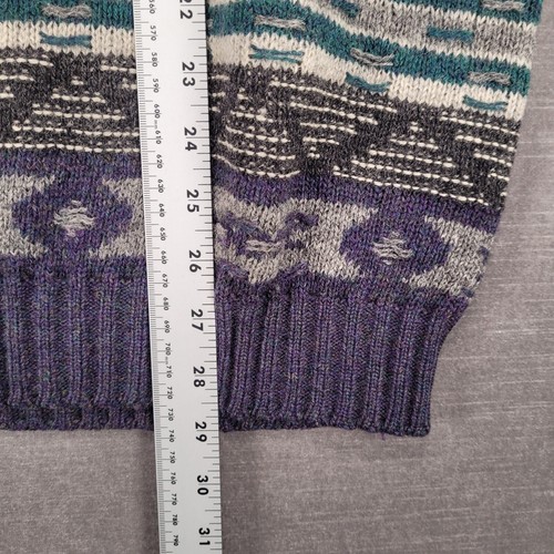 United Colors of Benetton Sweater Mens Size 49 Grandpa Dad Shetland Wool - Picture 6 of 14