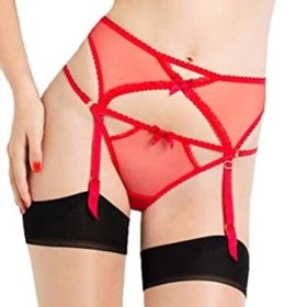 L' Agent Agent Provocateur Marinoa Suspender Garter Belt Red Size Large L085-45